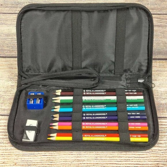 Artist 12 Colored Pencils Set Drawing Kids Adults Art Supply w/Sharpen & Eraser - Picture 2 of 10